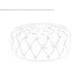 Quilted round leather pouffe Osypenko