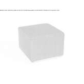 Upholstered square pouffe made of fabric Axintele