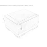 Upholstered rectangular leather pouf Bormio