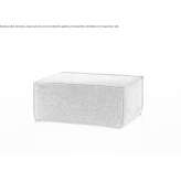 Cross-sectional fabric pouffe with removable lining Bellvis
