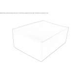 Modular rectangular velvet pouffe Bellvis