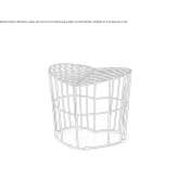 Round steel pouffe in a modern style Gazipasa