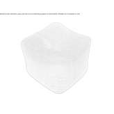 Square pouffe with fabric bean bag Iguena