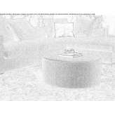 Round fabric pouffe Luziania