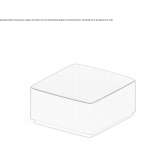 Upholstered square pouffe Perondi