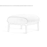 Fabric footstool Eferding