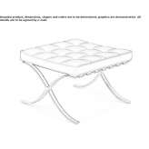 Leather footstool Caslano