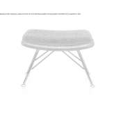 Footstool upholstered with fabric Gracia