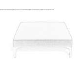 Footstool upholstered with fabric Zuoz