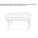 Leather footstool Morbach