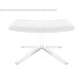 Fabric footstool with 4-star base Kukow