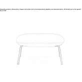 Fabric footstool Orsay
