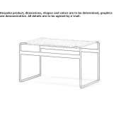 Rattan footrest in the shape of a sled Nacka