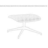 Swivel fabric footrest Llanwern