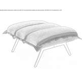 Fabric footstool Camiri