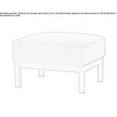 Fabric footstool Botkins