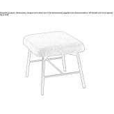Fabric footstool Heer