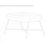 Leather footstool Intragna