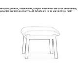 Footstool upholstered with fabric Luhansk