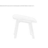 Upholstered footstool made of solid wood Norco