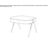Fabric footstool Armamar