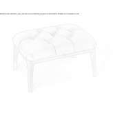 Leather footstool Azagra