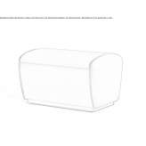 Footstool with storage, upholstered in leather Eferding