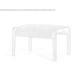 Footstool upholstered with fabric Eferding