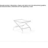 Leather footstool Awendaw