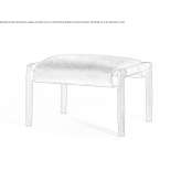 Footstool upholstered in leather Eferding