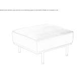 Footstool upholstered in leather Bunyan