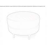 Footstool upholstered with fabric Lankwitz