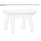 Fabric footstool Valga