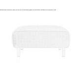 Footstool upholstered with fabric Tipitapa