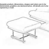 Fabric footstool in a modern style Panki