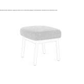 Upholstered wooden ottoman Izurtza