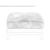 Footstool upholstered with fabric Gualaceo