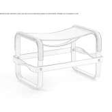The sled base is made of tanned leather and the footrest is made of steel Grycksbo