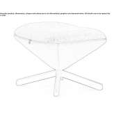 Fabric footstool with 4-star base Nevada