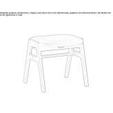 Stacking stool in wood and vinyl leather Sumrall