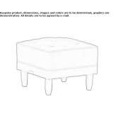 Footstool upholstered with fabric Sumrall