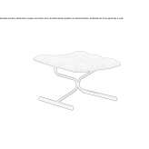 Footstool upholstered with fabric Blois