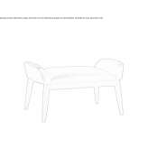 Footstool upholstered in leather Proleb