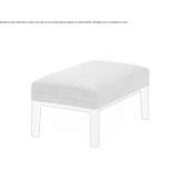 Footstool upholstered with fabric Elst