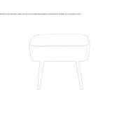 Fabric footstool Popeni