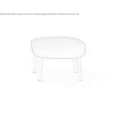 Footstool upholstered with fabric Islandia