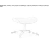 Upholstered footstool with a 4-star base Knezdub