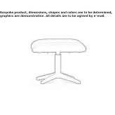 Swivel, upholstered footstool with a 4-star base Luhansk