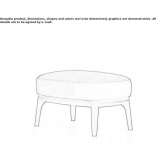 Footstool upholstered with fabric Balazote