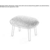 Fabric footstool Kisleta